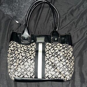 Stylish Black and Gray Women's Handbag
